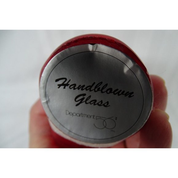 Dept. 56 Santa In Stocking 1997 Handblown Mercury Glass Christmas Ornament 8” - Picture 4 of 4